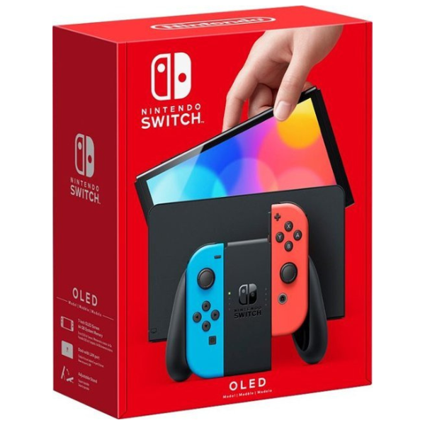 Nintendo Switch OLED 64GB HEG-001 קונסולת משחק צבע אדום/כחול