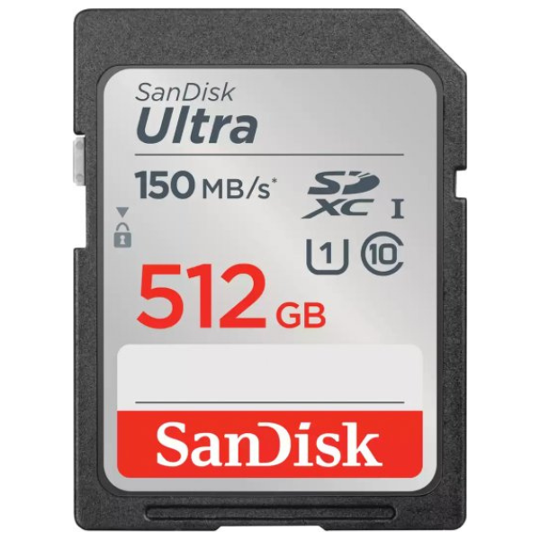 SanDisk 512GB Ultra SDXC UHS-I כרטיס זיכרון