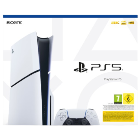 Sony PlayStation 5 Slim 1TB Blu-Ray Edition קונסולת משחק עם כונן
