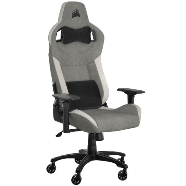 כיסא גיימינג בד CORSAIR T3 RUSH 2023 Fabric White/Grey