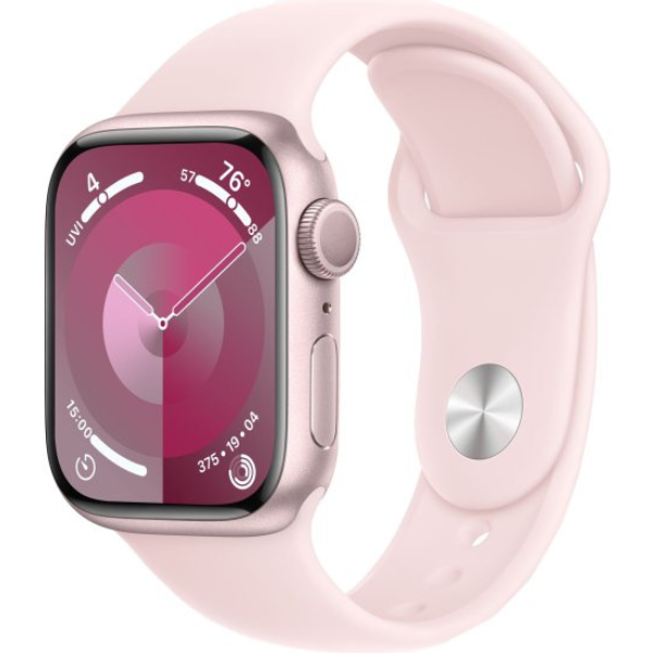 שעון חכם צבע ורוד Apple Watch Series 9 41mm Aluminium Case Sport Band GPS