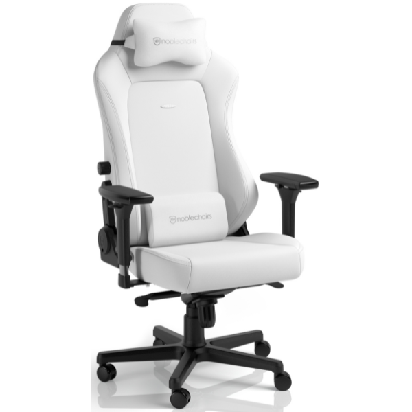 כיסא גיימינג NOBLECHAIRS HERO WHITE EDITION בצבע לבן