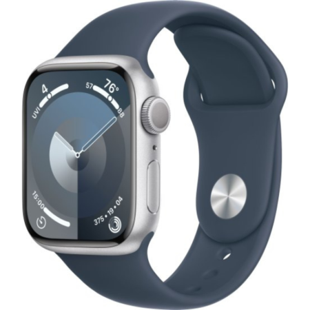שעון חכם צבע כסוף Apple Watch Series 9 41mm Aluminium Case Sport Band GPS